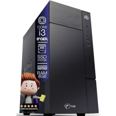 Imagem de Computador Tob Intel Core I3 6ªgeração Memória 8gb Ssd 240gb Win10 Trial Desktop Pc Cpu
