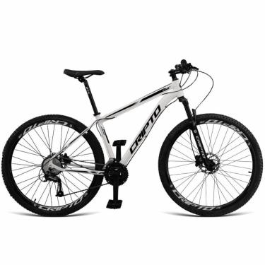 Imagem de Bicicleta Aro 29 Cripto 24 Marchas Freios Disco E Suspensão - Branco-preto - 15" B...