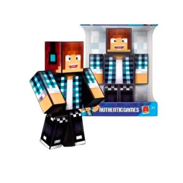 Imagem de Boneco Articulado Authentic Games Youtuber Minecraft 25 cm  - Algazarr
