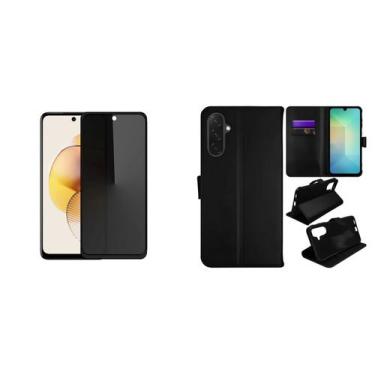 Imagem de Capa Carteira + Película Privativa Vidro Para Samsung Galaxy A37 5g - 