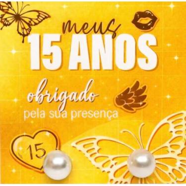 Imagem de Relâmpago 100 Pares Brinco de Pérola Lembrancinha Festa 15 Anos Aniver