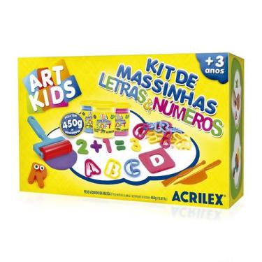 Imagem de Kit massinha Acrilex art kids letras e números