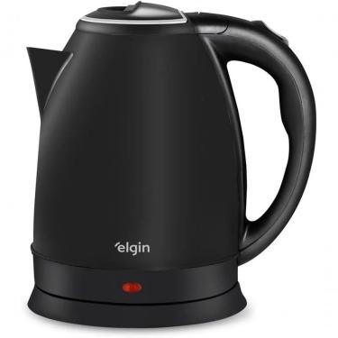 Imagem de Chaleira Elétrica Elgin Black 2 Litros 2L Aço Inox Preto com Desligamento Automático 110V