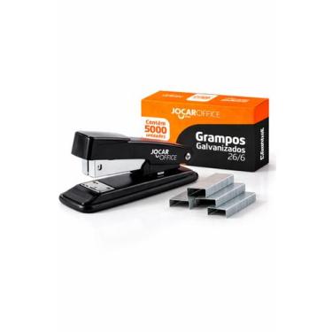 Imagem de Kit Grampeador Metal + 5000 Grampos Galvanizado Profissional - JOCAR O