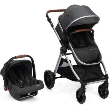 Imagem de Combo Carrinho Travel System Duo Infanti Preto Granizo e Bebê Conforto