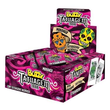 Imagem de Chiclete buzzy tribal morango 360 g