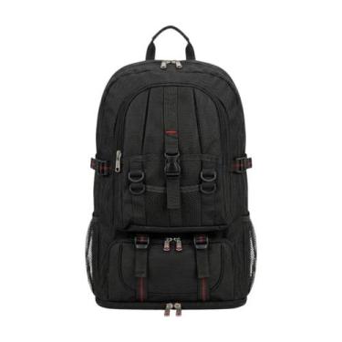 Imagem de Mochila Tática Preta Grande Expansível Viagem Reforçada - Idea