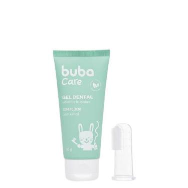 Imagem de Gel Dental Bebê Sem Flúor Sabor De Frutinhas Buba Care Com Escova Mass
