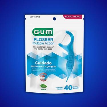 Imagem de Fio Dental Flosser Multiple Action 40un  Gum