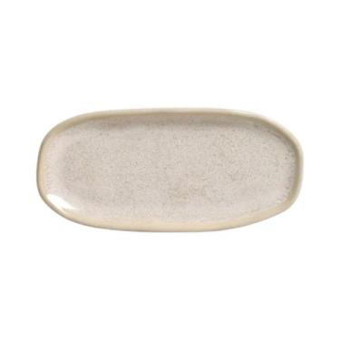 Imagem de Petisqueira Travessa Mini Oval Cerâmica Orgânica Latte 16,5cm Acabamen
