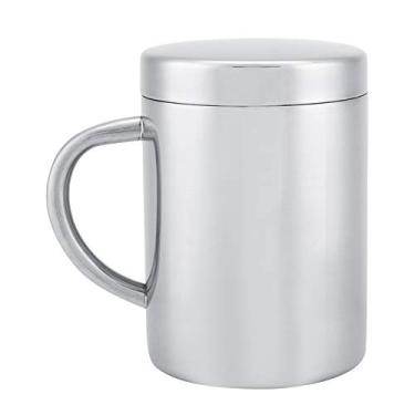 Imagem de Caneca isolada durável, copo de aço inoxidável de parede dupla, cozinha para uso doméstico(L)