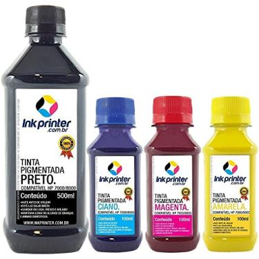 Imagem de Tinta Pigmentada Inkprinter para Impressora Hp Série 7000, 8000 (800ml)