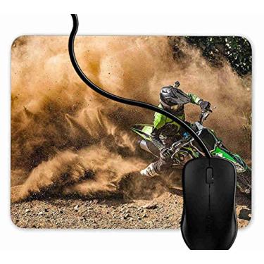Imagem de Mouse pad Gaming Motocross Dirt Bike, 9,25 x 7,75 polegadas Tapete de borracha antiderrapante para mesa, computador, PC e laptops 1F976