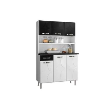 Imagem de Kit de Cozinha Telasul Rubi de Aço 105cm Branco/Preto