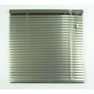 Imagem de Persiana Horizontal 25Mm Alumínio Crisdan Sem Furos Aparente Largura 2,10 X 2,20 Altura Charcoal