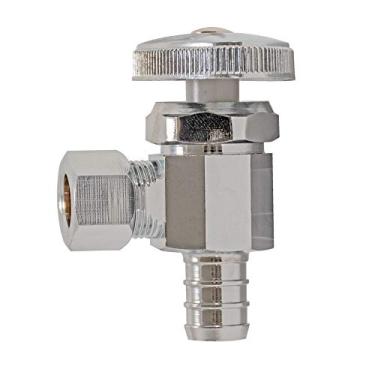 Imagem de Eastman 04341LF válvula de parada de ângulo multi-turno 1/2" Crimpm PEX x 0,95 cm OD Comp, cromado