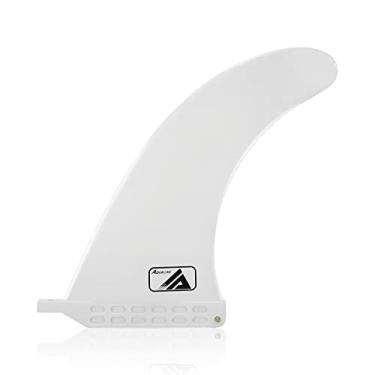 Imagem de AQUBONA Future & FCS Surf/SUP Fin para Longboard, Surfboard & Paddleboard, Single Fin & Thruster Reforced FCS Surf Fins com chave e parafusos, 9" white, Future