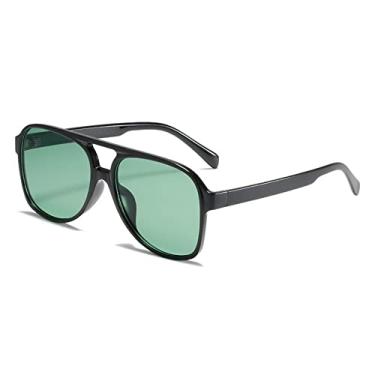 Imagem de Óculos de Sol Piloto Feminino Vintage Amarelo Designer Óculos Feminino Oversized Óculos Populares Óculos UV400, Preto Verde, A