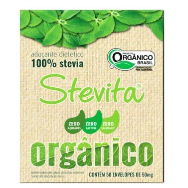 Imagem de Adoçante Em Po Organico Stevia Stevita Sache 50X50mg Stevia Soul