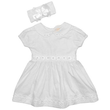 Imagem de Vestido De Bebê Encanto Branco 2 Peças - Melania Babys