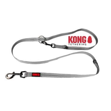 Imagem de Guia Ajustavel Kong Refletivo 2,0 M Cinza Grande para Cachorro