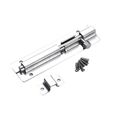 Imagem de Trava de porta de aço inoxidável parafuso de trava deslizante trinco ferrolho portão de grampo trava de segurança para casa, banheiro, ar livre, garagem
