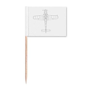 Imagem de Estrutura de linha aeronáutica Art Deco presente moda palito bandeiras marcadoras decoração de festa