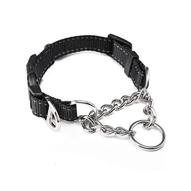 Imagem de (Small, Black) - Mighty Paw Training Collar, Martingale Collar, Premium Quality Limited Cinch Collar. Reflective Dog Collar