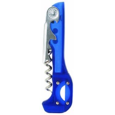 Imagem de Saca-rolhas de dois passos Boomerang (azul translúcido)