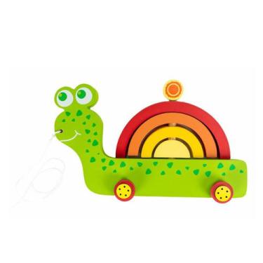 Imagem de Encaixe Caracol - Brinquedo Infantil - Encaixar, Empilhar E Puxar - Br