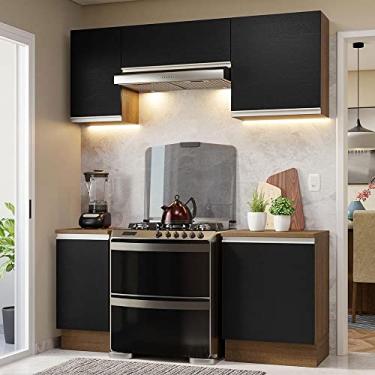 Imagem de Armário de Cozinha Compacta 180cm Rustic/preto Glamy Madesa 12