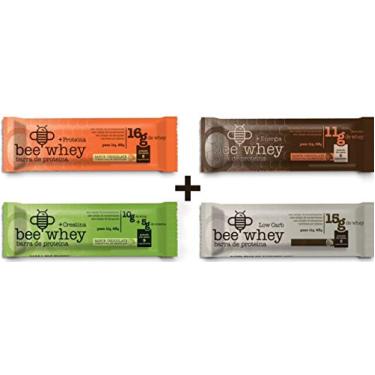 Imagem de BeeWhey Pack Total, Barra de Proteína Sabor Chocolate, Caixa com 12 Unidades de 45g, sendo 3 unidades +Proteína, 3 unidades +LowCarb, 3 unidades +Energia e 3 unidades de +Creatina