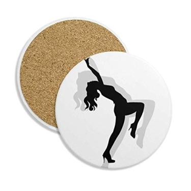 Imagem de Caneca Dancing Hot Beautiful Woman Porta-copos Caneca de proteção de mesa Pedra absorvente