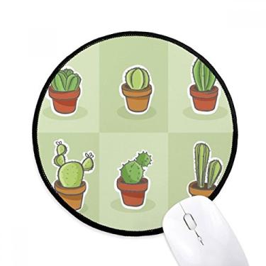 Imagem de Mouse pad com estampa de planta de suculentas de cacto em vaso para computador