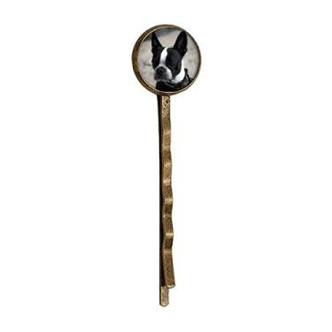 Imagem de Bulldog Pet Animal Dark Picture Retro Metal Hair Bobby Pin Headwear