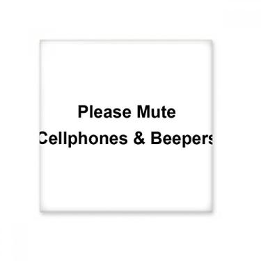 Imagem de Adesivo brilhante de azulejo de cerâmica com símbolo de mudo de celulares e apitos