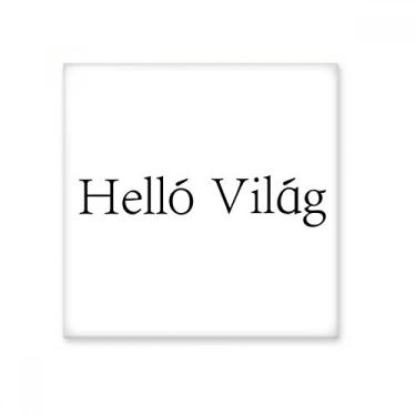 Imagem de Hello World Húngaro Art Deco Presente Fashion Cerâmica Azulejo Brilhante Decalque Pedra Adorna Tijolo Vitrificado