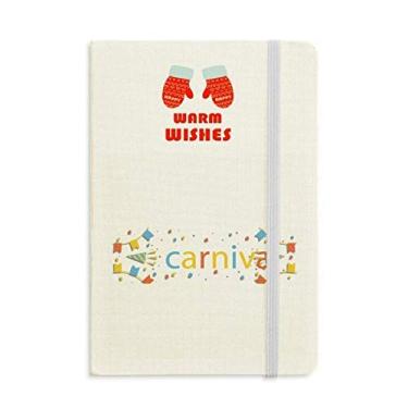 Imagem de Luva de Natal com balão de fogos de artifício Feliz Carnaval de Veneza, caderno diário