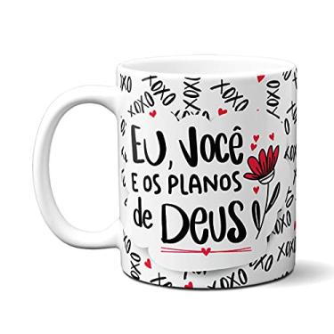 Imagem de Caneca Frase Namorados Eu Você e os Planos de Deus Love