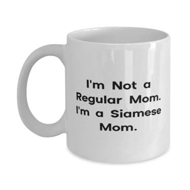 Imagem de Presentes inspiradores para gatos siameses, I'm Not a Regular Mom I'm a siamese Mom, Joke Holiday Gifts From Friends
