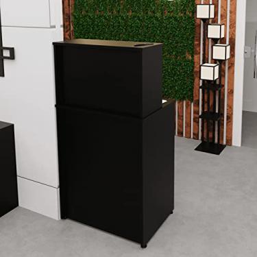 Imagem de Balcão Caixa Atendimento Comercial Recepção 600x420 NetMobil (Preto)
