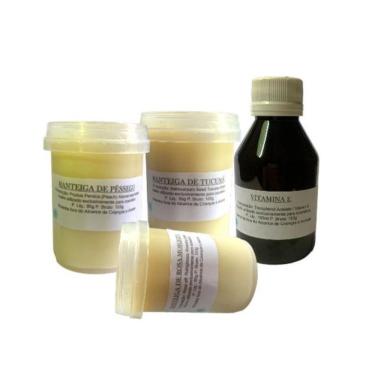 Imagem de Manteiga Vegetal 03 unidades 95g e 01 Vitamina E 100ml