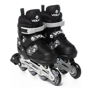 Imagem de Patins In Line Ajustável - Cinza E Preto - Vollo-Unissex