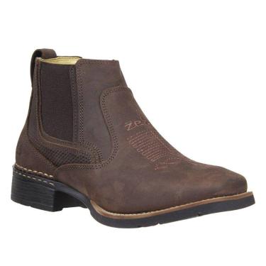 Imagem de Botina Masculina Bico Quadrado Graxo Zebu 33569