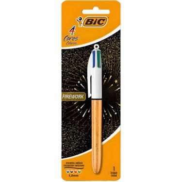 Imagem de Caneta Esferográfica Retrátil 4 Cores Firework 1,0mm Bic