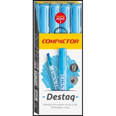 Imagem de Caneta Marca Texto Destaq Fluorescente Azul Cx Com 12 104698