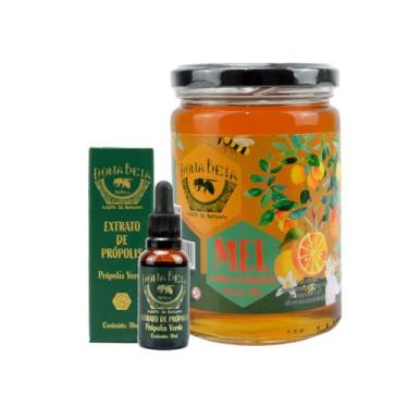 Imagem de Mel Puro Flores Laranjeira 450g + Extrato de Prop 30ml 100% Natural Dona Beia