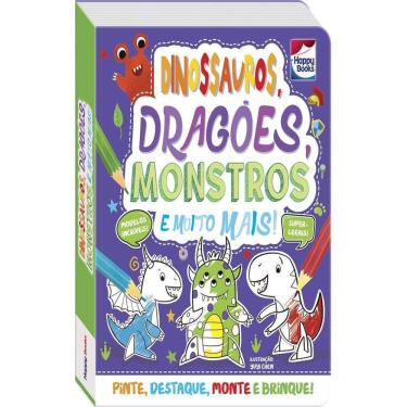 Imagem de Colorir E Montar - Dinossauros, Dragoes, Monstros E Muito Mais!