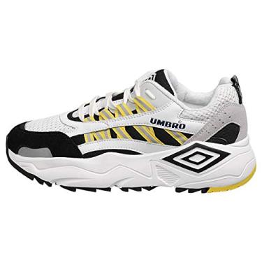 Imagem de Umbro Tênis masculino Neptune, Branco/Preto/Cinza/Amarelo Blazing, 37 BR