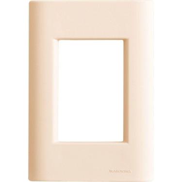 Imagem de Placa 3 Postos 4x2 Tramontina Giz Nude Soft Touch Sem Suporte Tramontina